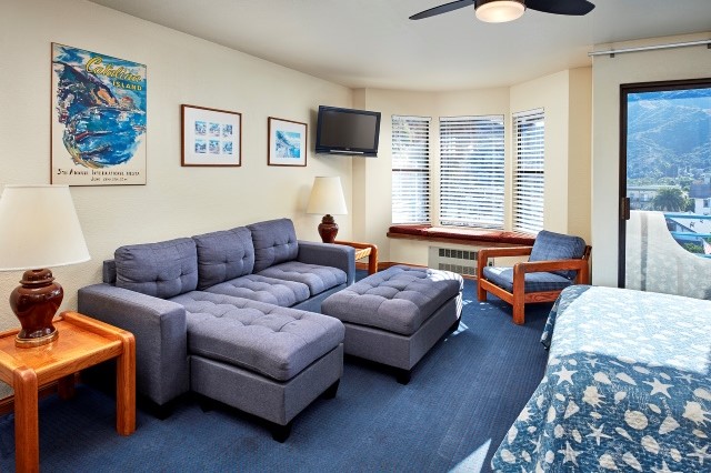couch and seating area